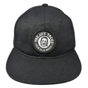 Crown Trejo's Tacos Snapback Black One Size Hat Danny Trejo Logo Green Underbrim